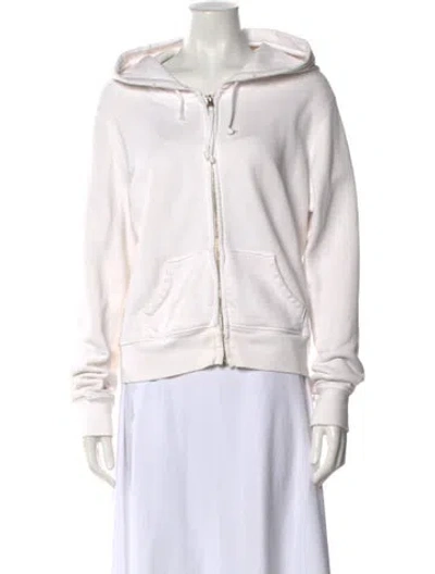 Pre-owned Nili Lotan Crew Neck Long Sleeve Hoodie In White