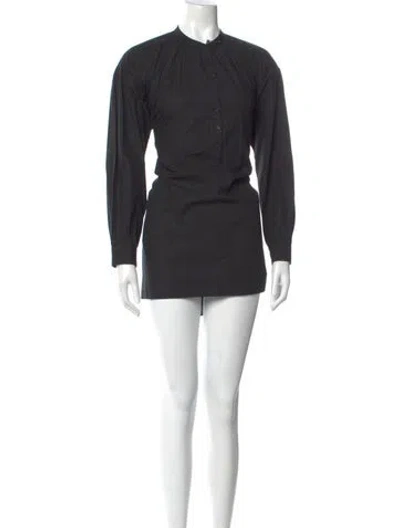 Pre-owned Nili Lotan Crew Neck Mini Dress In Gray