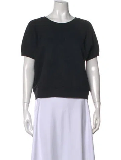 Pre-owned Nili Lotan Crew Neck Short Sleeve Sweatshirt In Black