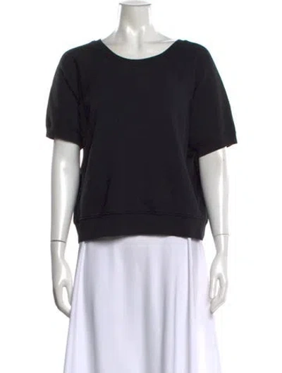 Pre-owned Nili Lotan Crew Neck Short Sleeve Sweatshirt In Black