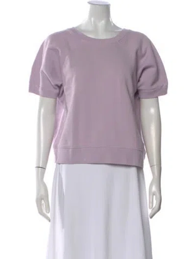 Pre-owned Nili Lotan Crew Neck Short Sleeve Sweatshirt In Purple