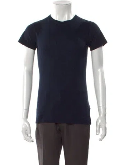 Pre-owned Nili Lotan Crew Neck Short Sleeve T-shirt In Blue