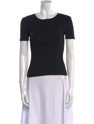 Pre-owned Nili Lotan Crew Neck Short Sleeve T-shirt W/ Tags In Black