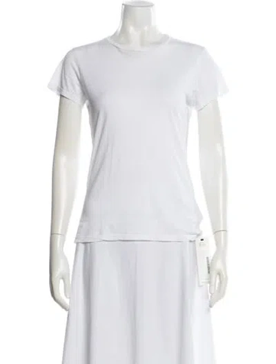 Pre-owned Nili Lotan Crew Neck Short Sleeve T-shirt In White