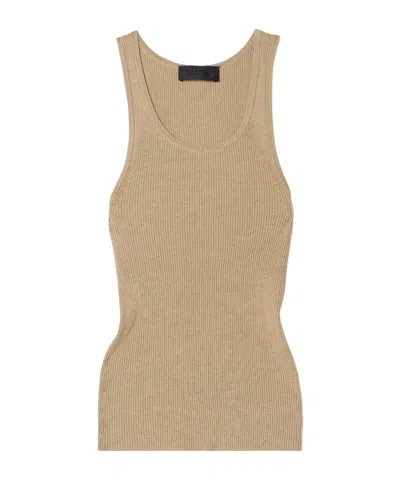Nili Lotan Crew Neck Vest In Sand