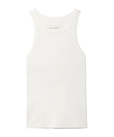 Nili Lotan Crew Neck Vest In White