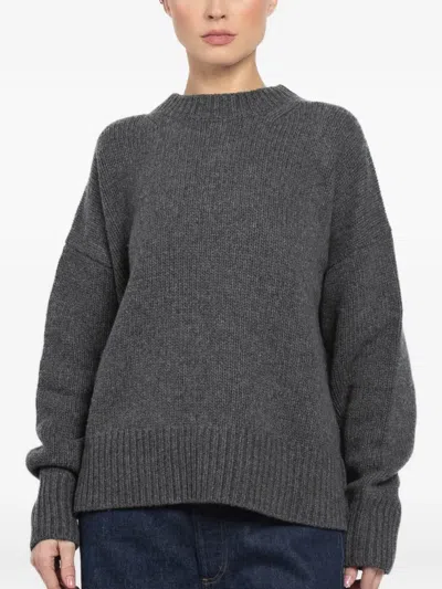 Nili Lotan Crewneck Knitted Top In Gray