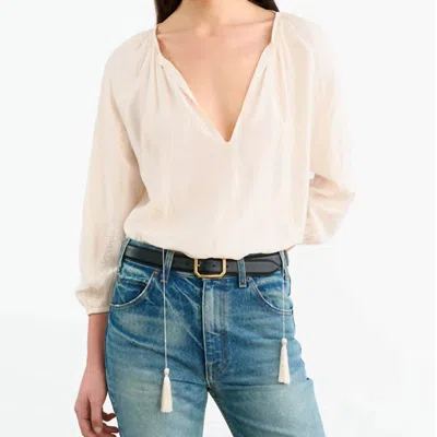 Nili Lotan Cristo Silk Blouse In Ivory In Neutral
