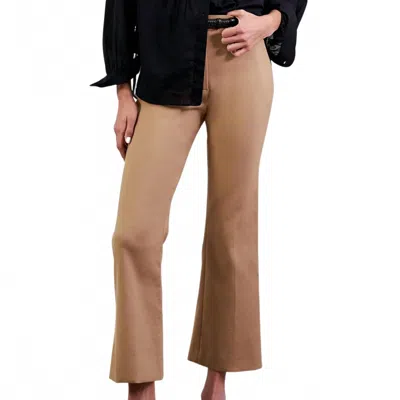 Nili Lotan Cropped Corette Pant In Camel In Brown