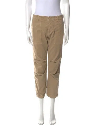 Pre-owned Nili Lotan Cropped Military Pant Straight Leg Pants In Neutral