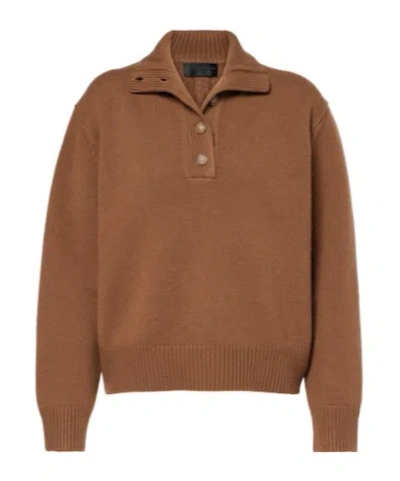 Nili Lotan Cropped Sweater In Brown