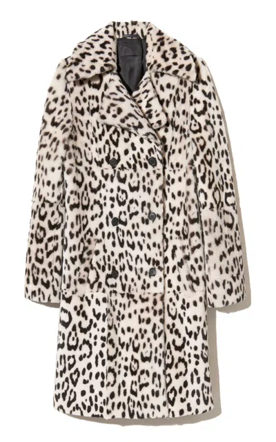 Nili Lotan Crystal Leopard Coat In Black,white