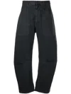 Nili Lotan Curved-leg Denim Jeans In Grey