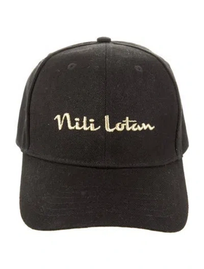 Pre-owned Nili Lotan Dad Hat In Black