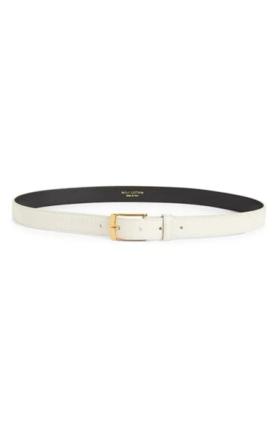 Nili Lotan Dana Leather Belt In White