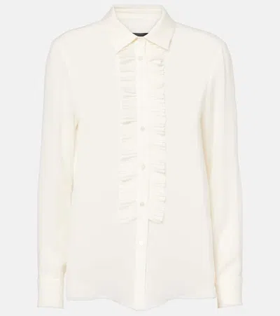 Nili Lotan Danika Silk Top In White