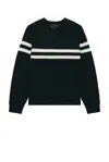 Nili Lotan Darius Sweater In Dark Navy & Ivory