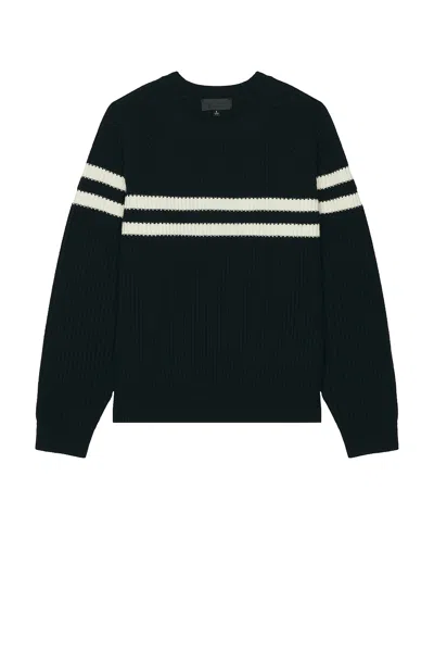 Nili Lotan Darius Sweater In Dark Navy & Ivory