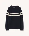 Nili Lotan Darius Sweater In Dark Navy/ivory