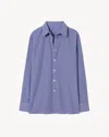 Nili Lotan Declan Shirt In Navy Vichy Check