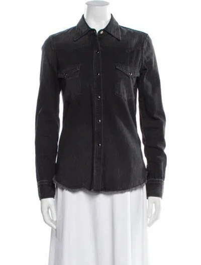 Pre-owned Nili Lotan Denim Jacket In Black