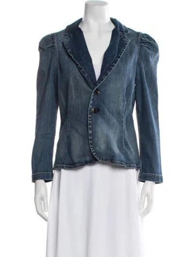 Pre-owned Nili Lotan Denim Jacket In Blue