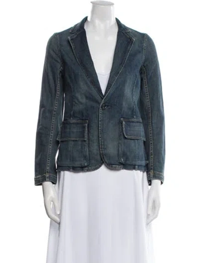 Pre-owned Nili Lotan Denim Jacket In Blue