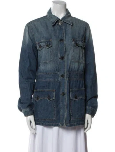 Pre-owned Nili Lotan Denim Jacket In Blue