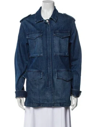 Pre-owned Nili Lotan Denim Jacket In Blue