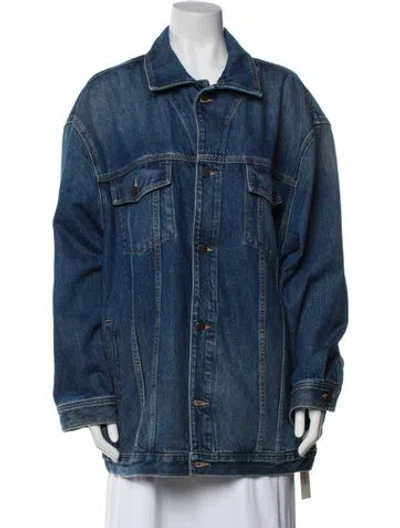 Pre-owned Nili Lotan Denim Jacket In Blue