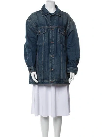 Pre-owned Nili Lotan Denim Jacket In Blue