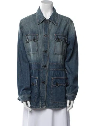 Pre-owned Nili Lotan Denim Jacket In Blue