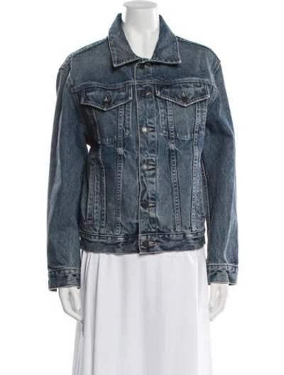 Pre-owned Nili Lotan Denim Jacket In Blue