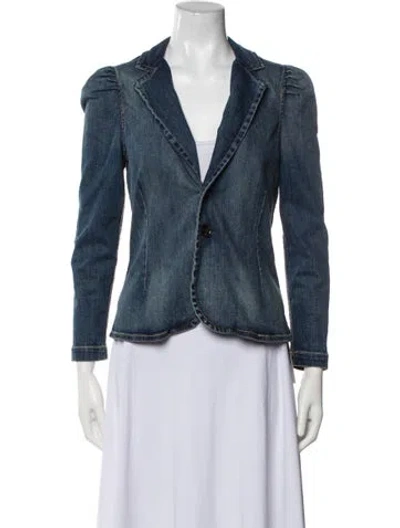 Pre-owned Nili Lotan Denim Jacket In Blue
