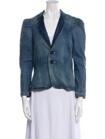 Pre-owned Nili Lotan Denim Jacket In Blue