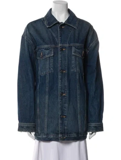 Pre-owned Nili Lotan Denim Jacket In Blue
