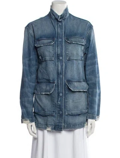 Pre-owned Nili Lotan Denim Jacket In Blue