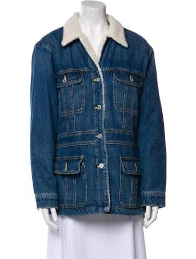 Pre-owned Nili Lotan Denim Jacket In Blue