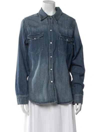 Pre-owned Nili Lotan Denim Jacket In Blue