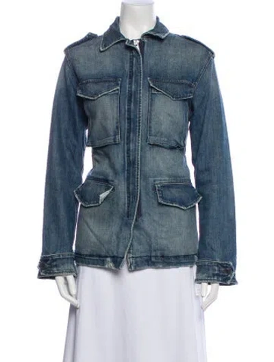 Pre-owned Nili Lotan Denim Jacket In Blue