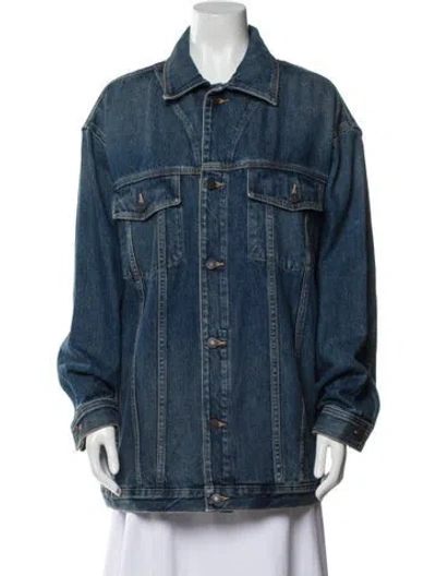 Pre-owned Nili Lotan Denim Jacket In Blue