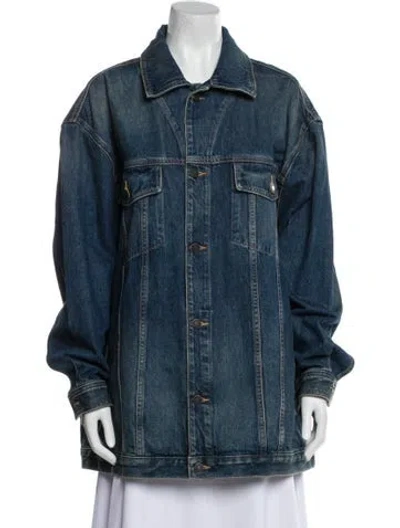 Pre-owned Nili Lotan Denim Jacket In Blue