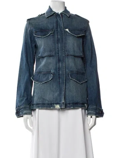 Pre-owned Nili Lotan Denim Jacket In Blue