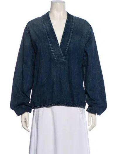 Pre-owned Nili Lotan Denim Jacket In Blue