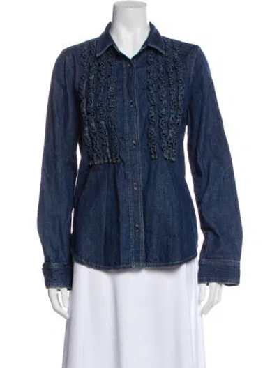 Pre-owned Nili Lotan Denim Jacket In Blue
