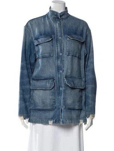 Pre-owned Nili Lotan Denim Jacket In Blue