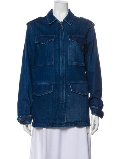 Pre-owned Nili Lotan Denim Jacket In Blue