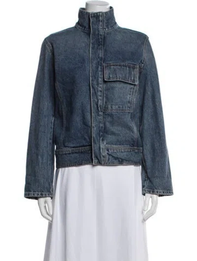Pre-owned Nili Lotan Denim Jacket In Blue