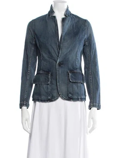 Pre-owned Nili Lotan Denim Jacket In Blue