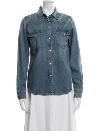 Pre-owned Nili Lotan Denim Jacket In Blue